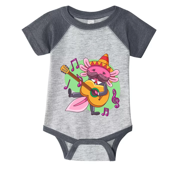 Axolotl Playing Guitar Infant Baby Jersey Bodysuit