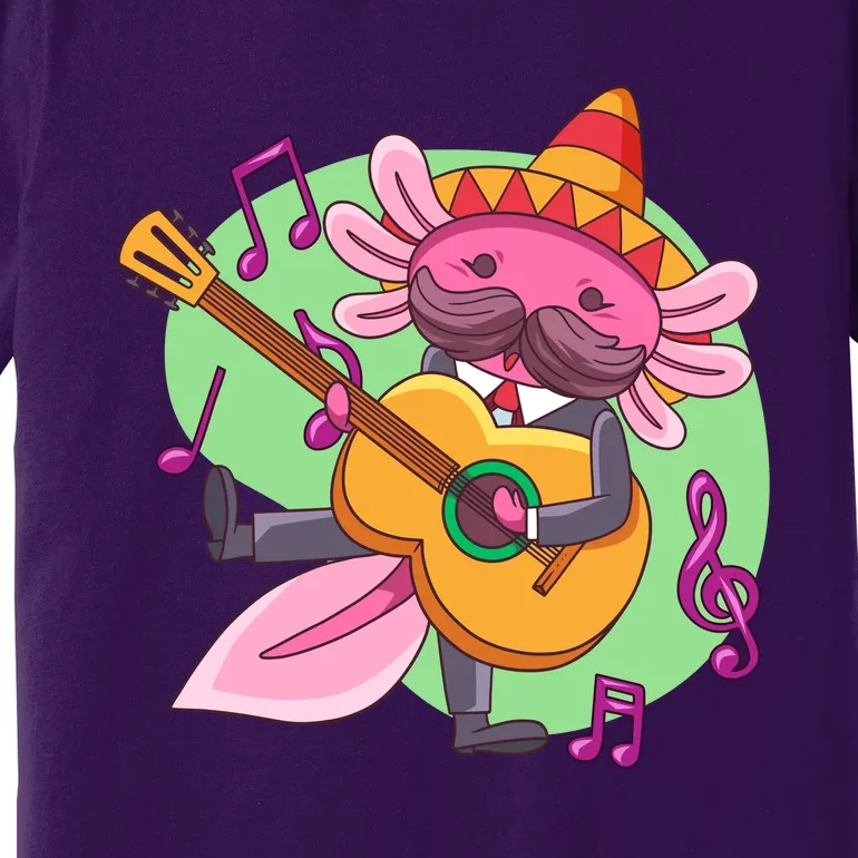 Axolotl Playing Guitar Premium T-Shirt