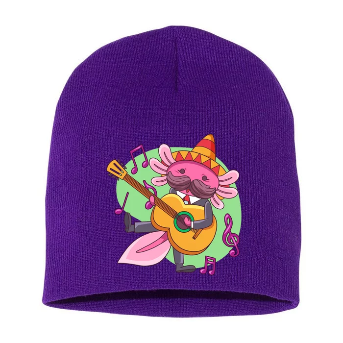 Axolotl Playing Guitar Short Acrylic Beanie