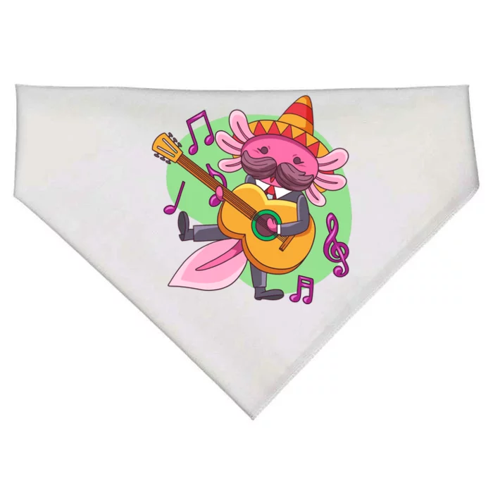 Axolotl Playing Guitar USA-Made Doggie Bandana