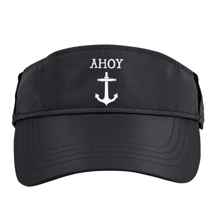 Ahoy Pirate Humor Anchor Ship Ocean Beach Sea Funny Adult Drive Performance Visor