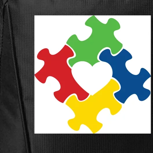 Autism Puzzle Heart City Backpack