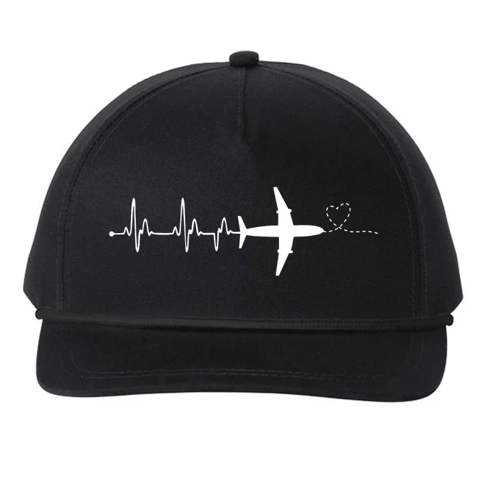 Airplane Pilot Heartbeat Clothing Student Pilot Snapback Five-Panel Rope Hat