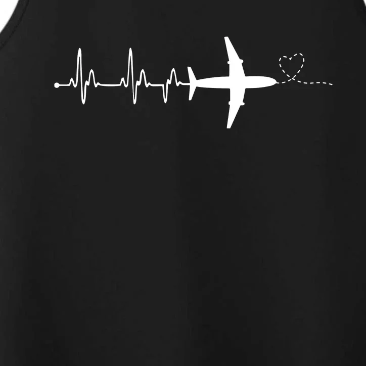 Airplane Pilot Heartbeat Clothing Student Pilot Performance Tank