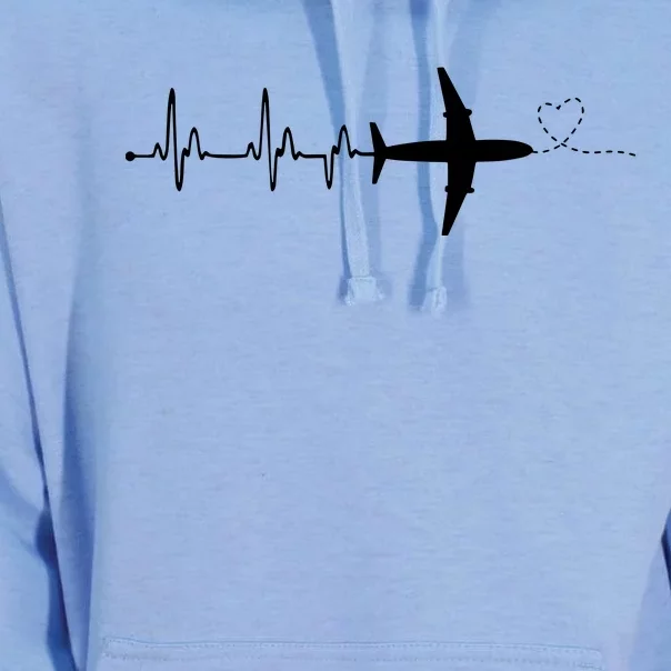 Airplane Pilot Heartbeat Clothing Student Pilot Unisex Surf Hoodie