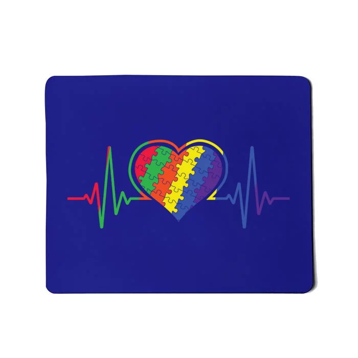 Autism Puzzle Heartbeat Proude Mom April Autism Awareness Cool Gift Mousepad