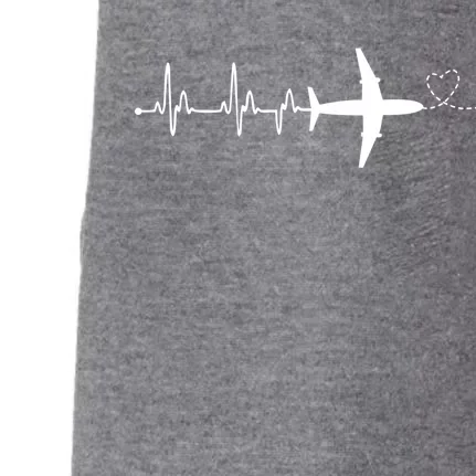 Airplane Pilot Heartbeat Clothing Gift Student Pilot Gift Doggie 3-End Fleece Hoodie