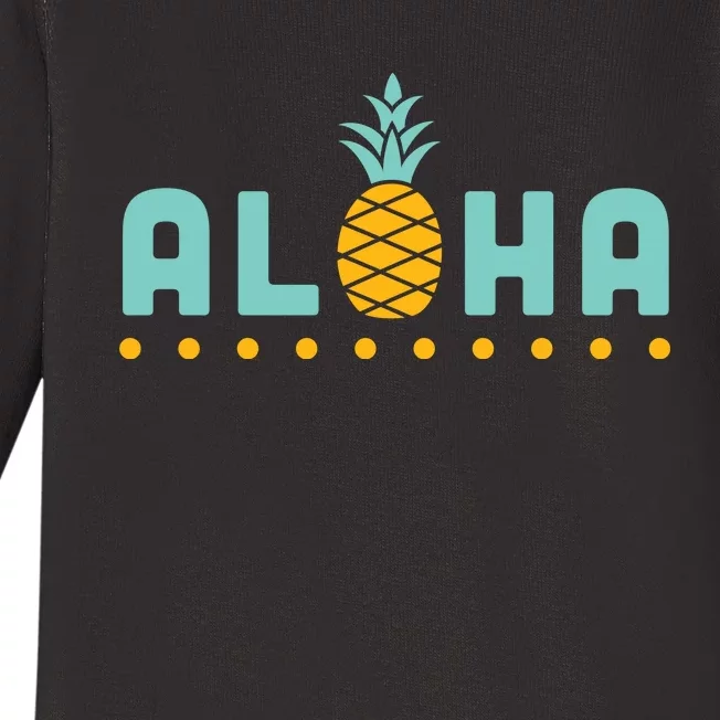 Aloha Pineapple Hawaiian Baby Long Sleeve Bodysuit