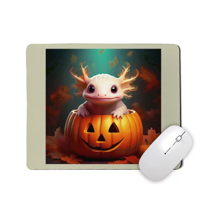 Axolotl Pumpkin – Halloween Thanksgiving Fall Harvest X Mousepad