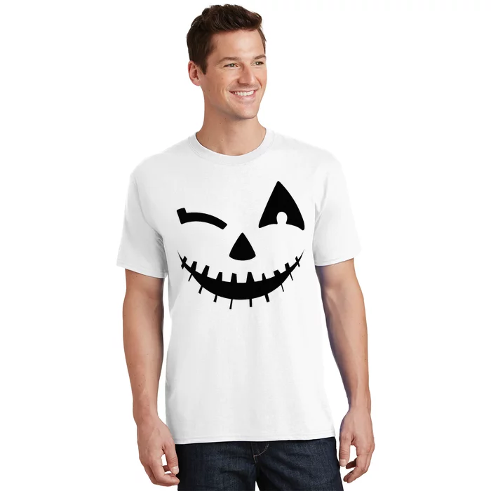 Adult Pumpkin Halloween Jackolantern Costume T-Shirt