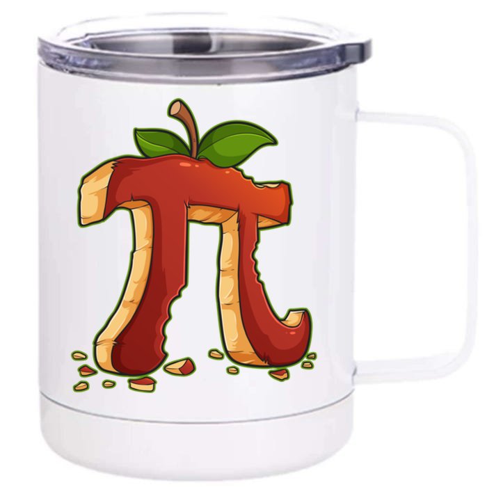 Apple Pie Happy Pi Day Math Pie Day Gift Front & Back 12oz Stainless Steel Tumbler Cup