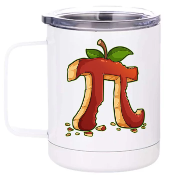 Apple Pie Happy Pi Day Math Pie Day Gift Front & Back 12oz Stainless Steel Tumbler Cup