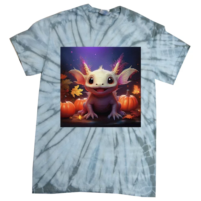 Axolotl Pumpkin – Halloween Thanksgiving Fall Harvest Tie-Dye T-Shirt