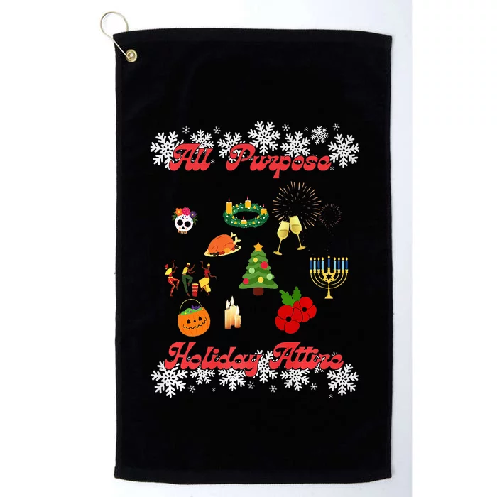 All Purpose Holiday Attire Platinum Collection Golf Towel