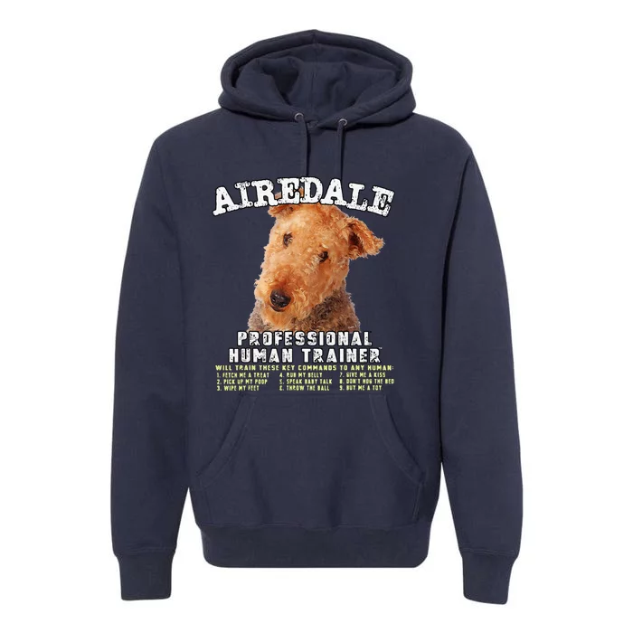 Airedale Professional Human Trainer Cute Dog Premium Hoodie