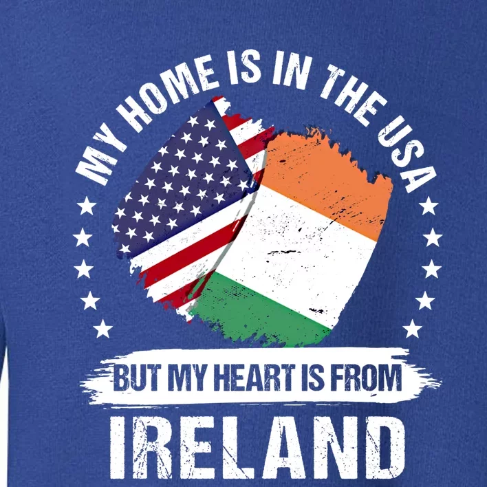 American Patriot Ireland Flag American Irish Roots Gift Toddler Sweatshirt