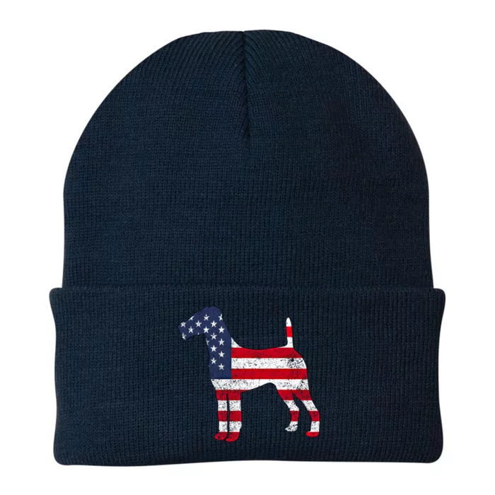 American Patriotic Irish Terrier Acz150a Cool Gift Knit Cap Winter Beanie