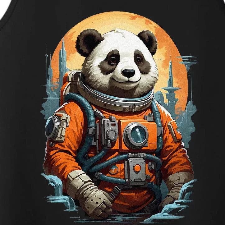 Astronaut Panda In Space Cute Performance Tank