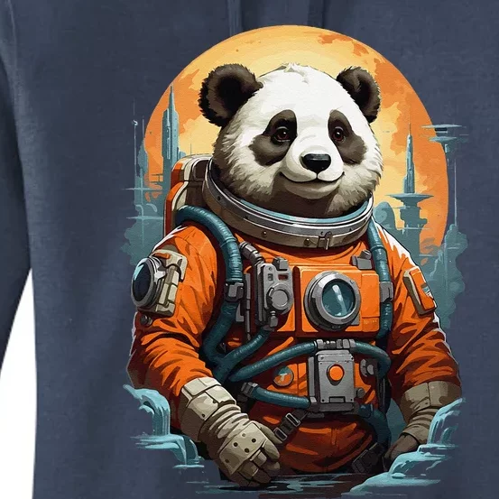 Astronaut Panda In Space Cute Women's Pullover Hoodie