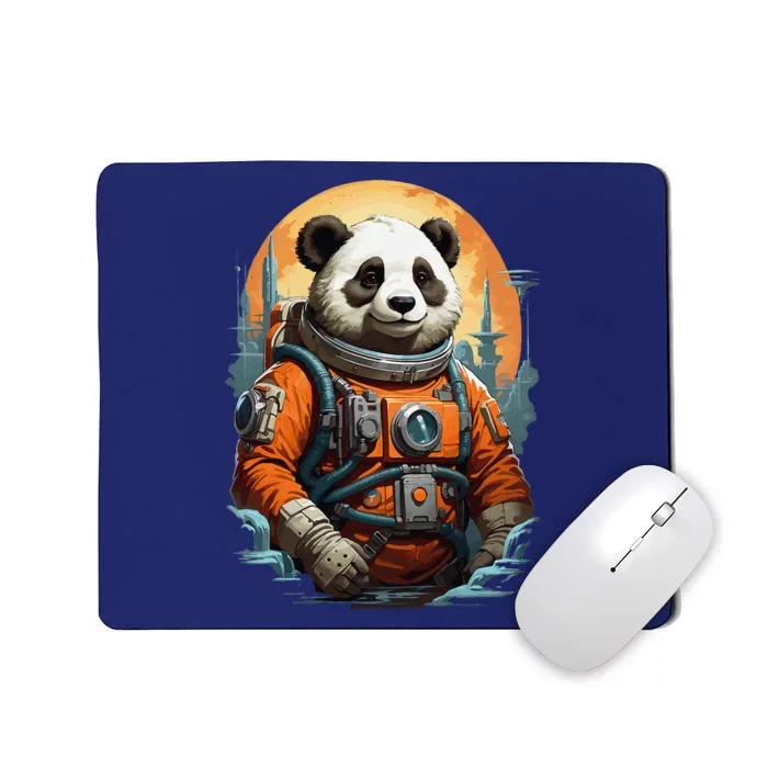 Astronaut Panda In Space Cute Mousepad