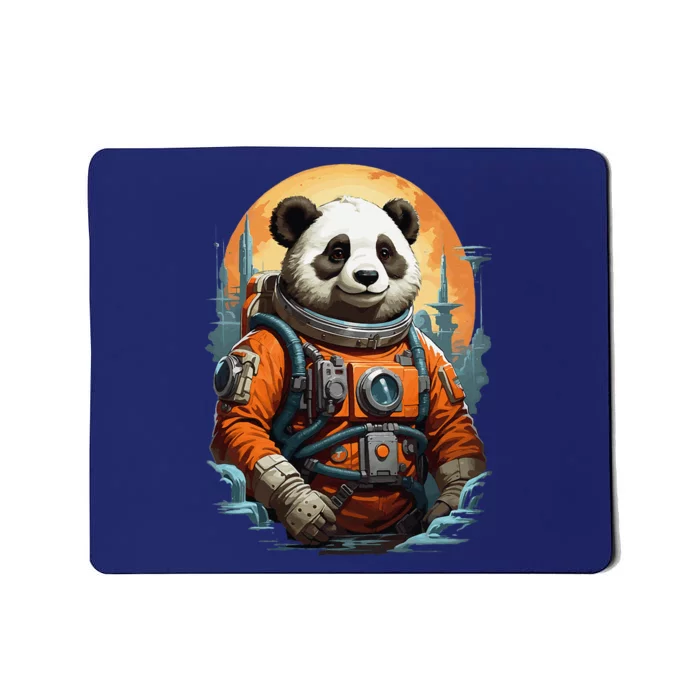 Astronaut Panda In Space Cute Mousepad