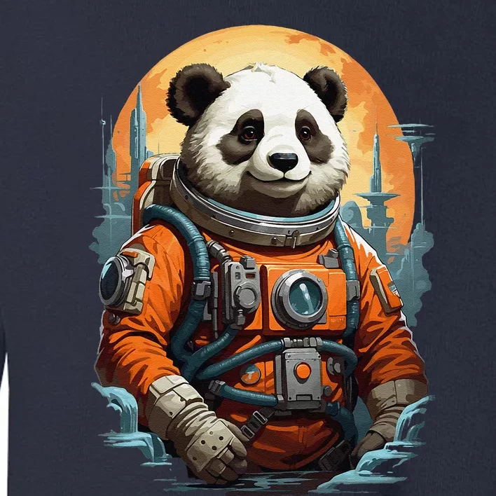 Astronaut Panda In Space Cute Toddler Sweatshirt