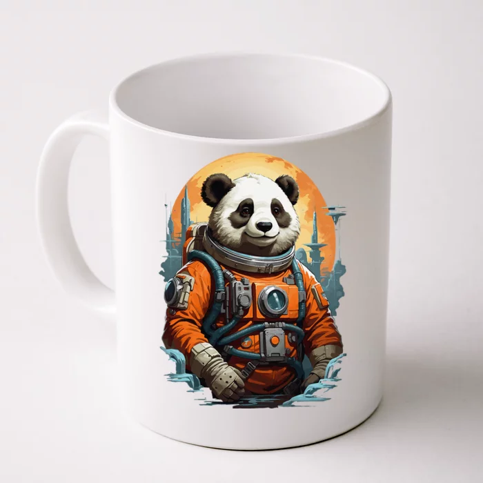 Astronaut Panda In Space Cute Front & Back Coffee Mug