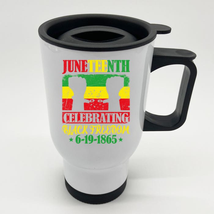 African Pride Juneteenth Celebrating Black Freedom 1865 Meaningful Gift Front & Back Stainless Steel Travel Mug