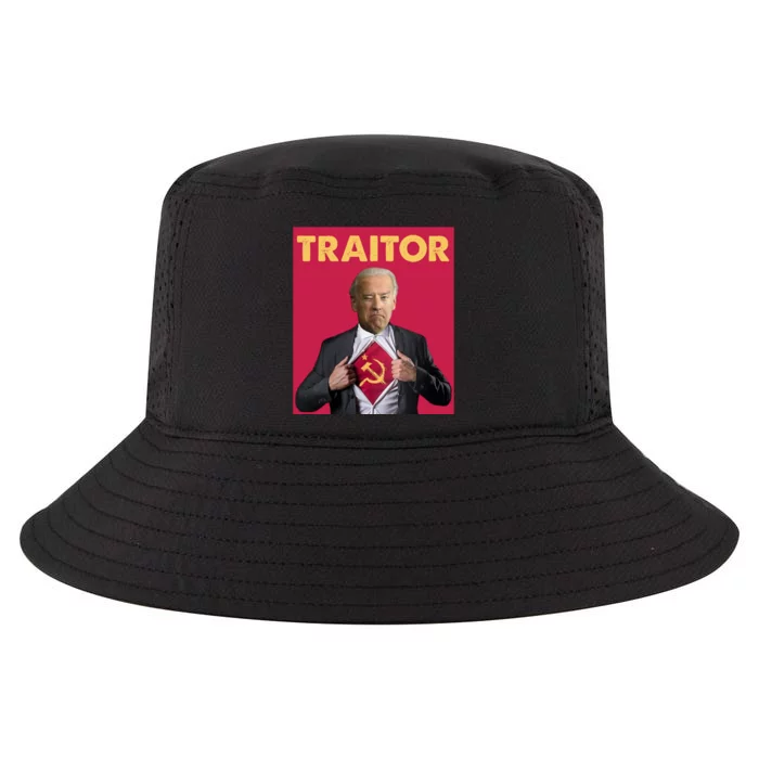 Anti President Joe Biden Biden Is A Communist Traitor Joe Biden Not My Communist Cool Comfort Performance Bucket Hat