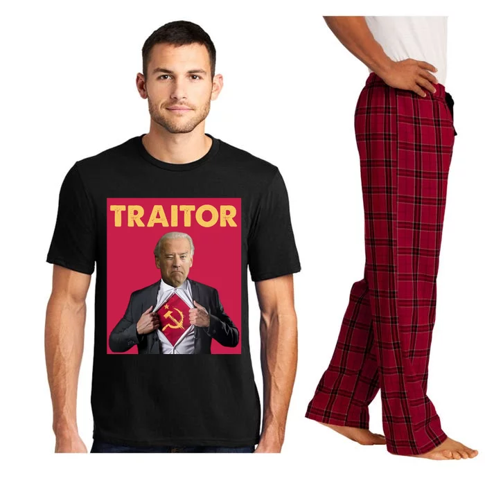 Anti President Joe Biden Biden Is A Communist Traitor Joe Biden Not My Communist Pajama Set