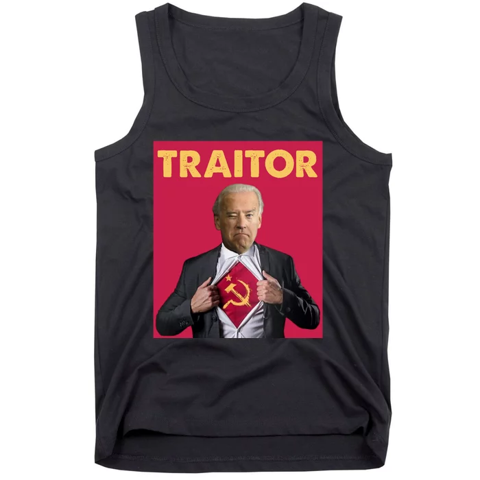 Anti President Joe Biden Biden Is A Communist Traitor Joe Biden Not My Communist Tank Top