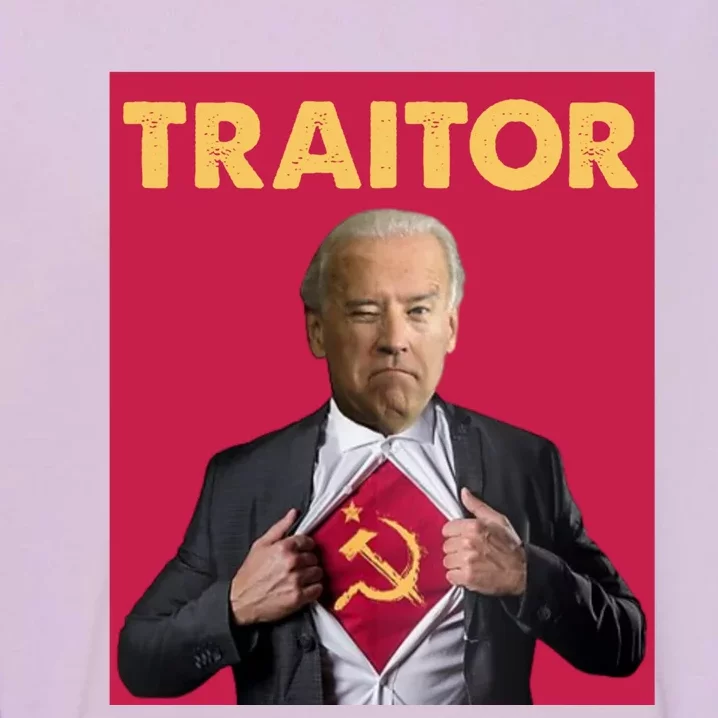 Anti President Joe Biden Biden Is A Communist Traitor Joe Biden Not My Communist Garment-Dyed Sweatshirt