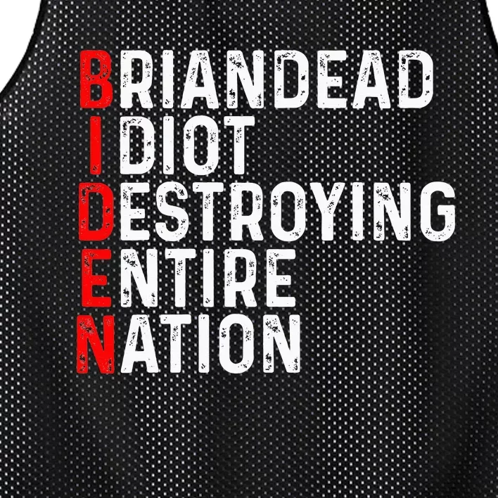 anti president joe biden idiot democratic republican Mesh Reversible Basketball Jersey Tank