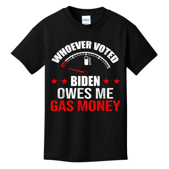 Anti President Joe Biden Owes Republican Gas Money Kids T-Shirt