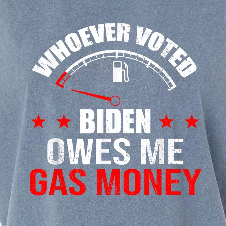 Anti President Joe Biden Owes Republican Gas Money Garment-Dyed Women's Muscle Tee