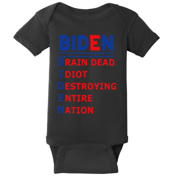 Anti President Joe Biden Idiot Democratic Republican Baby Bodysuit