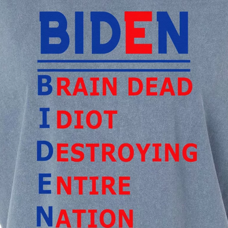 Anti President Joe Biden Idiot Democratic Republican Garment-Dyed Women's Muscle Tee