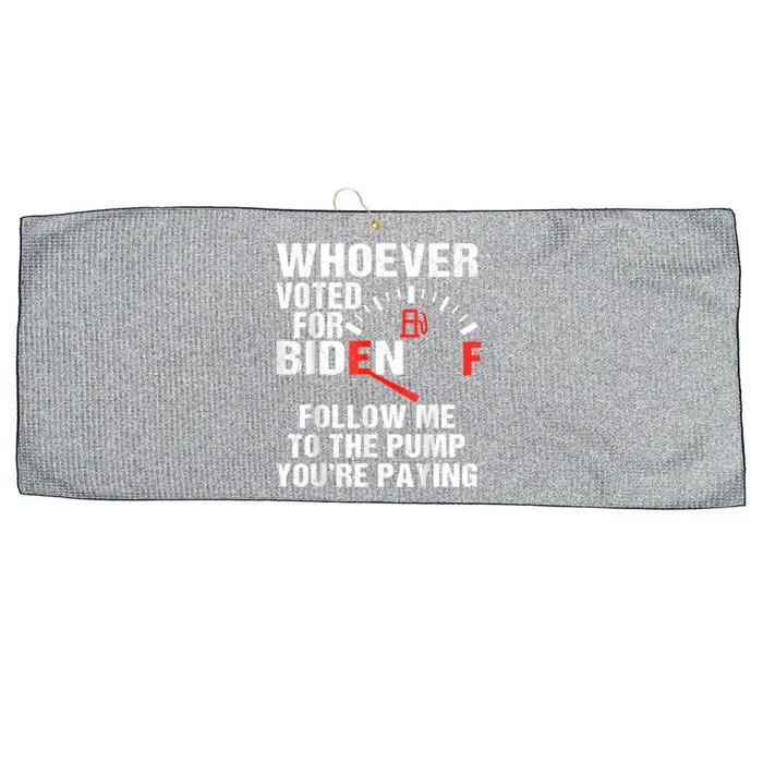 Anti President Joe Biden Owes Republican Gas Money Large Microfiber Waffle Golf Towel