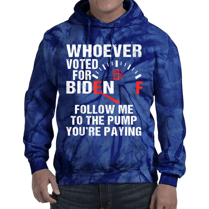 Anti President Joe Biden Owes Republican Gas Money Tie Dye Hoodie