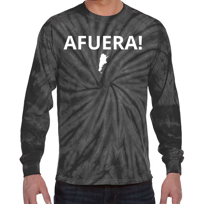 Afuera! President Javier Milei Tie-Dye Long Sleeve Shirt