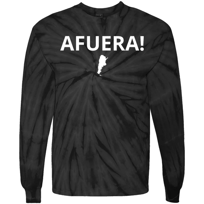 Afuera! President Javier Milei Tie-Dye Long Sleeve Shirt