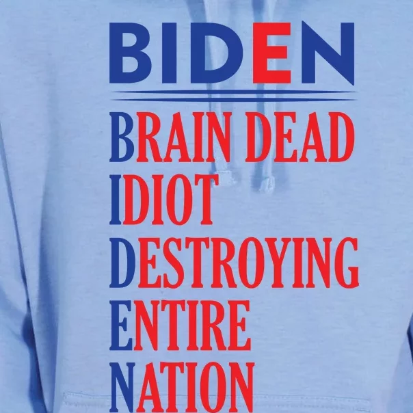 Anti President Joe Biden Idiot Funny Democratic Republican T Unisex Surf Hoodie