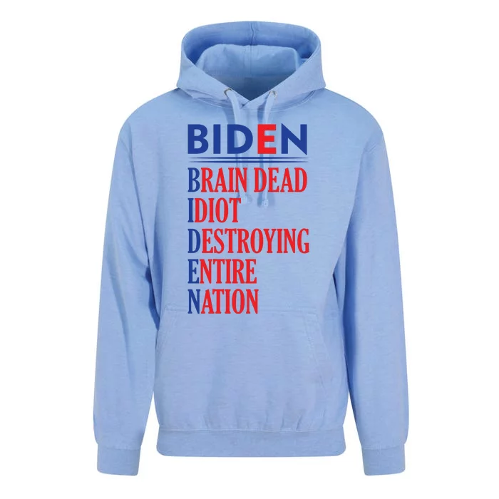 Anti President Joe Biden Idiot Funny Democratic Republican T Unisex Surf Hoodie