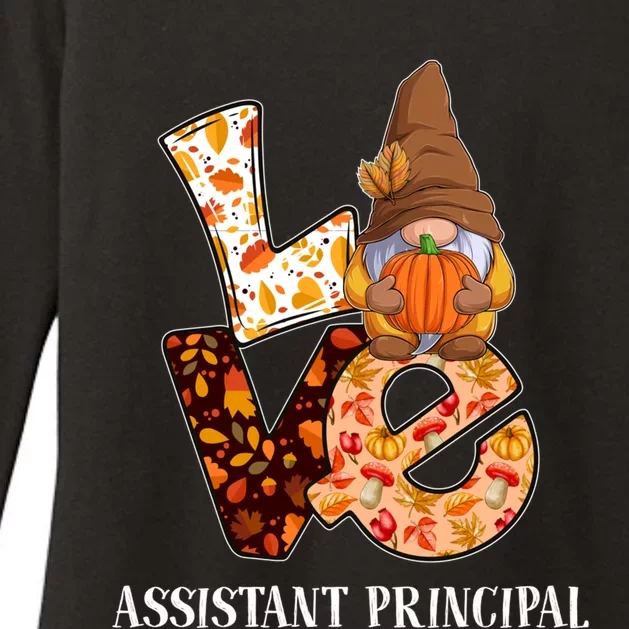 Assistant Principal Love Autumn Fall Gnome For Teachers Gift Womens CVC Long Sleeve Shirt