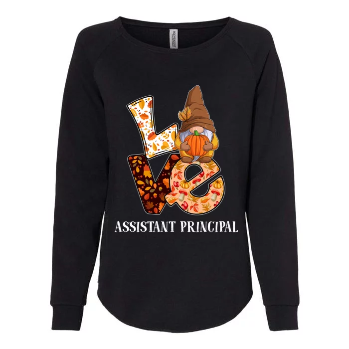 Assistant Principal Love Autumn Fall Gnome For Teachers Gift Womens California Wash Sweatshirt