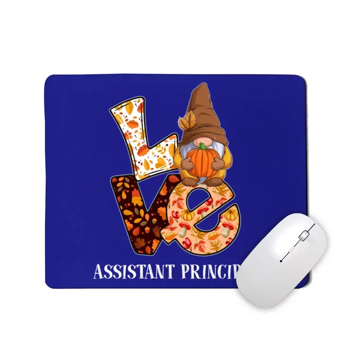 Assistant Principal Love Autumn Fall Gnome For Teachers Gift Mousepad