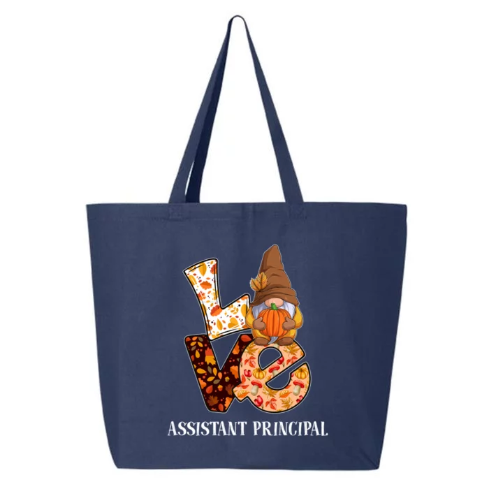 Assistant Principal Love Autumn Fall Gnome For Teachers Gift 25L Jumbo Tote