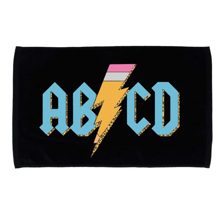 ABCD Pencil Lightning Rockn Roll Teacher Back To School Microfiber Hand Towel