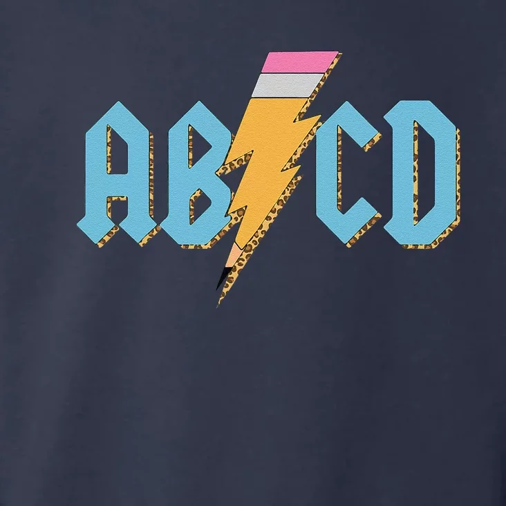 ABCD Pencil Lightning Rockn Roll Teacher Back To School Toddler Hoodie