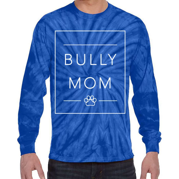 American Pitbull Lover Dog Mom Crewneck Pitbull Dog Mom Gift Tie-Dye Long Sleeve Shirt